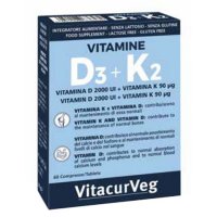 Vitamine D3+K2 60 Compresse - Integratore Alimentare ad Alto Dosaggio