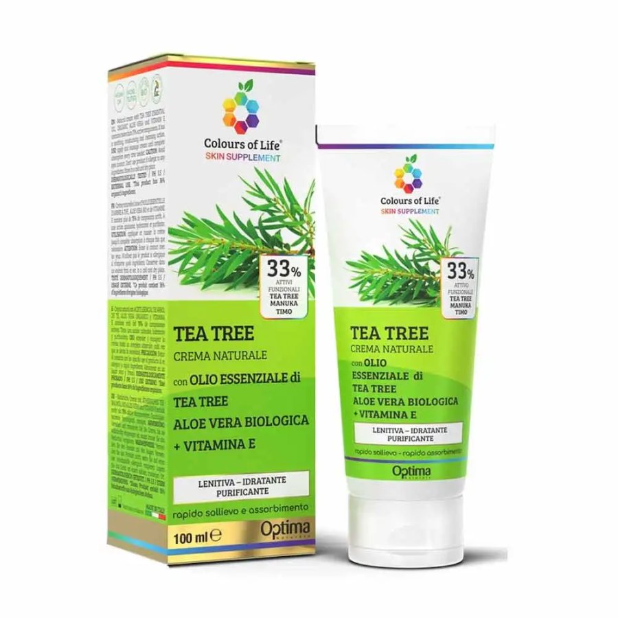 Optima Naturals, Colours Of Life Tea Tree 33% Crema Naturale, 100 ml