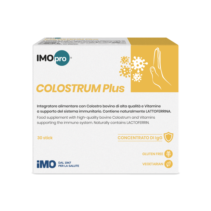 IMOpro Colostrum Plus integratore sistema immunitario vitamine A C D3 30 sticks 1,8 g