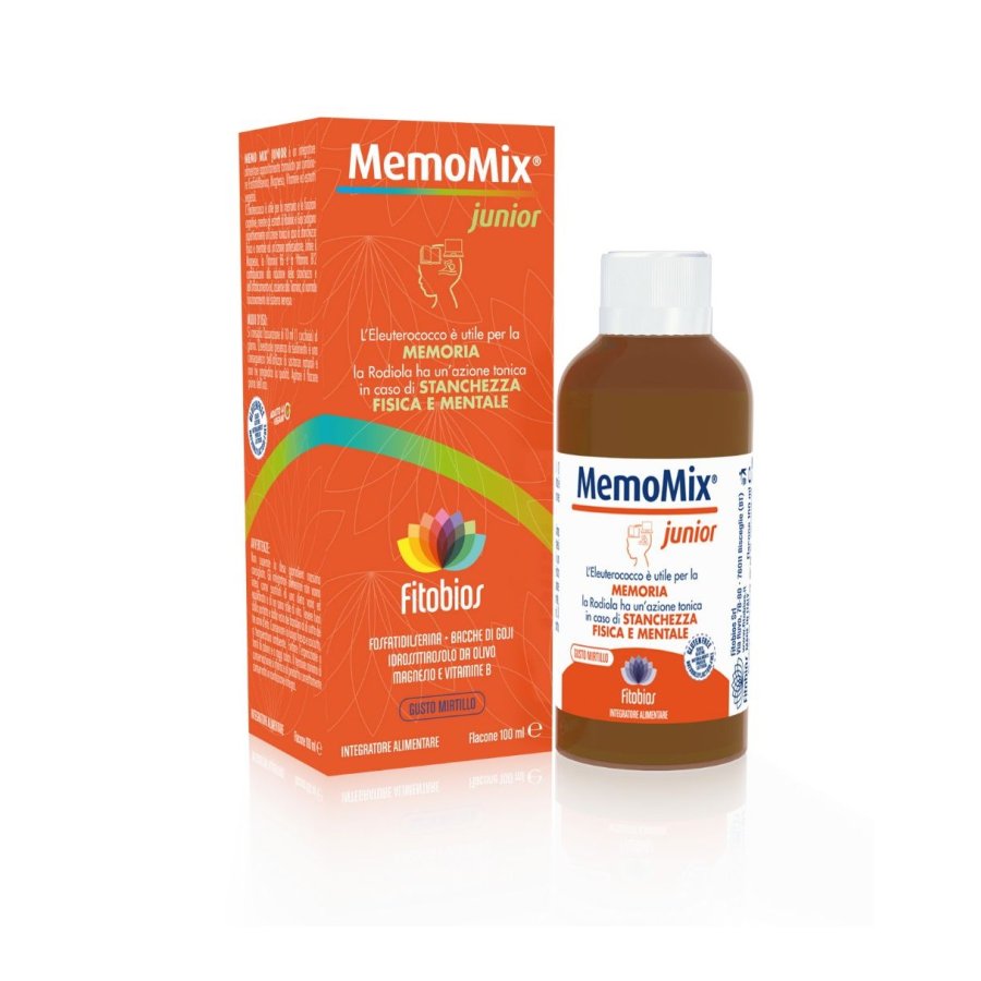 MemoMix Junior 100ml - Integratore Cognitivo per Bambini con Gusto Fruttato