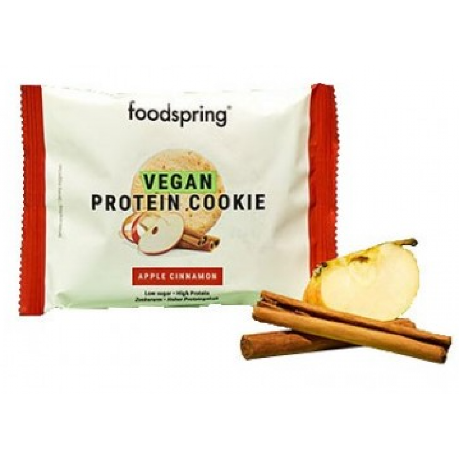 Foodspring Vegan Protein Cookie 50g Gusto Mela e Cannella - Il tuo smart fitness, un morso alla volta