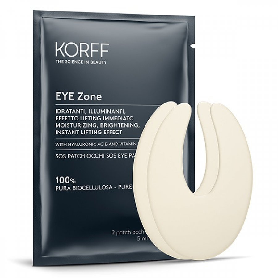 Korff Eye Zone Sos Occhi Idratanti Illuminanti Effetto Lifting Immediato 2 Patch Occhi