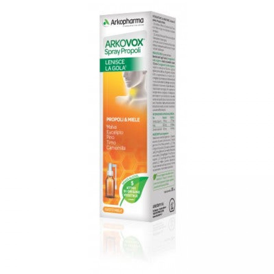 Arkopharma Arkovox Propoli Spray 30ml - Integratore Alimentare con Piante, Miele e Propoli