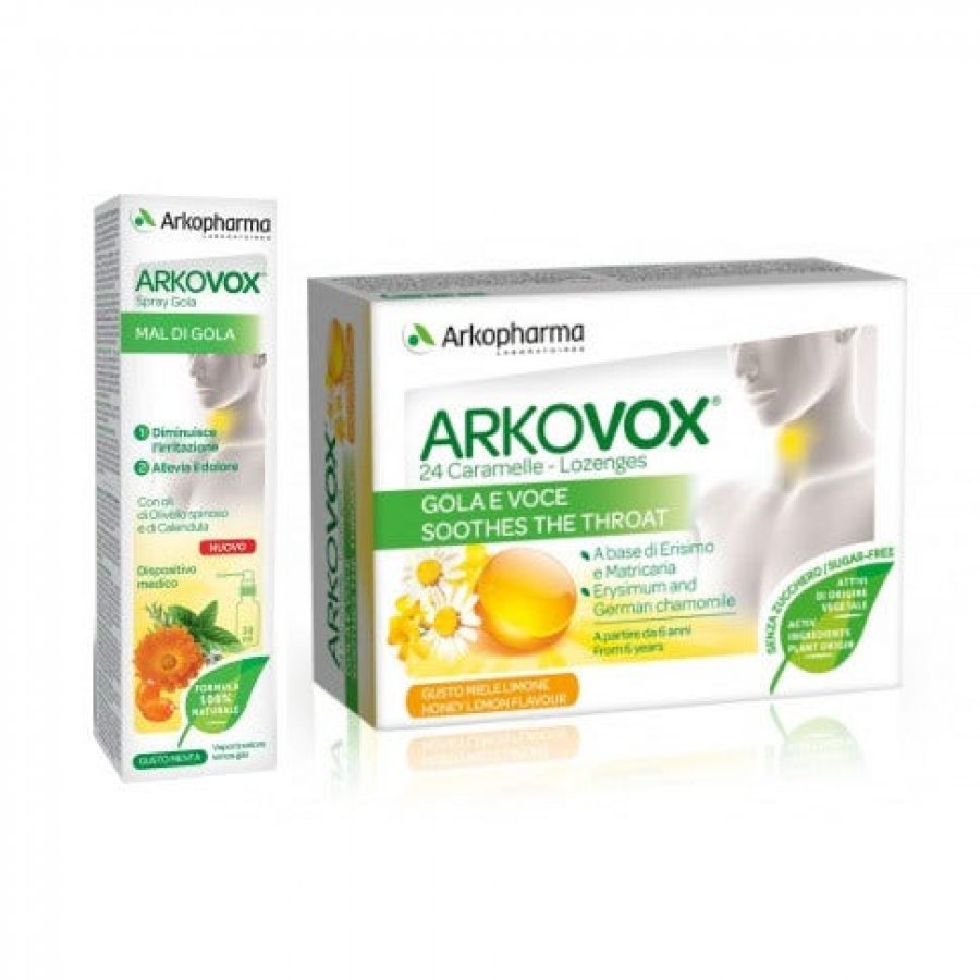 Arkovox Propoli Pack 24 Compresse + Spray 30ml - Integratore per Gola e Voce
