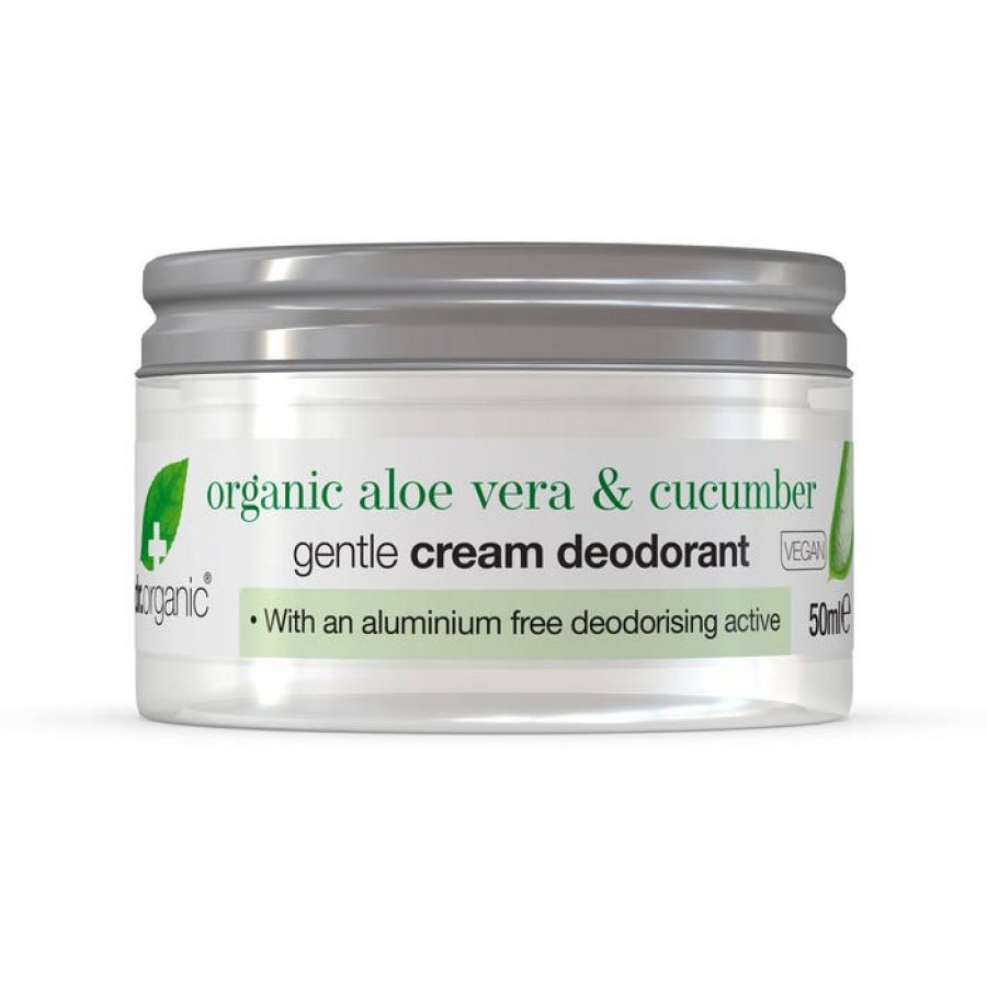 Dr Organic Aloe - Deodorante In Crema 50ml, Deodorante Naturale all'Aloe