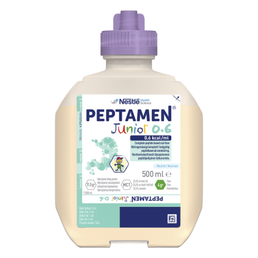 Nestlé Peptamen Junior 0.6 500ml - Bevanda Nutrizionale Completa per Bambini con Problemi Gastrointestinali