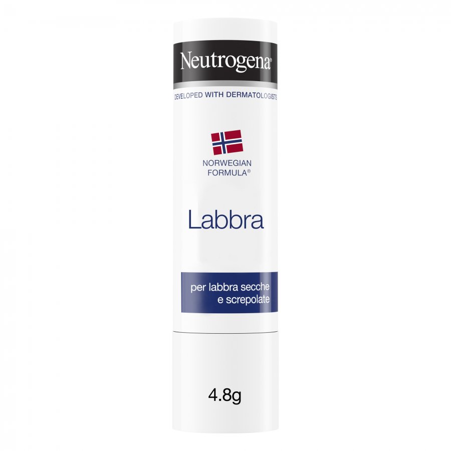 Neutrogena Balsamo Labbra con Glicerina, Lipstick per Labbra Secche, Formula Norvegese, Burrocacao per Labbra Screpolate 4,8 gr