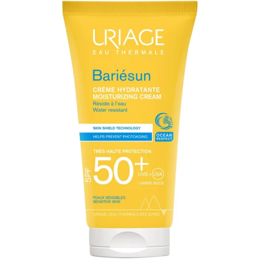 Uriage Bariésun - Crema Idratante SPF50+ Protezione Solare Viso 50ml, Protezione Solare Avanzata