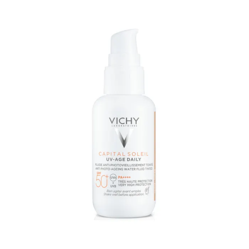 Vichy Capital Soleil UV-Age Daily Colorato SPF50+ 40ml - Protezione Quotidiana UV Elevata + Correzione Anti-Età