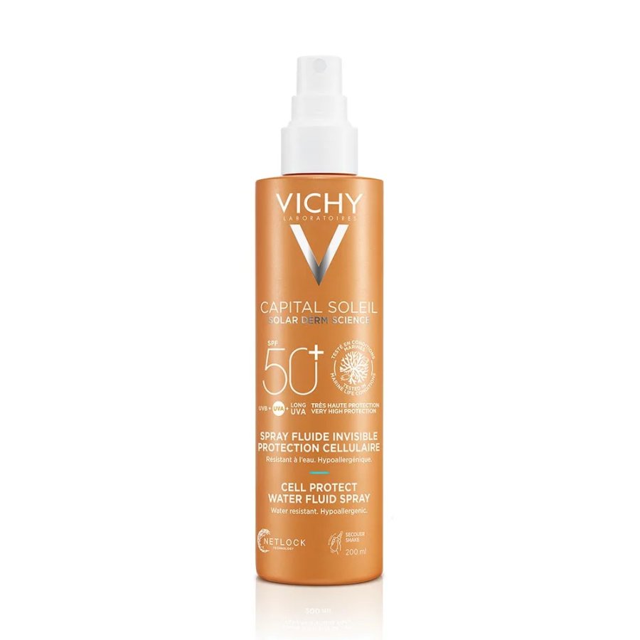 Vichy Capital Soleil Cell Protect Fluido Ultra Leggero Spray Protezione Alta Spf 50 200 ml