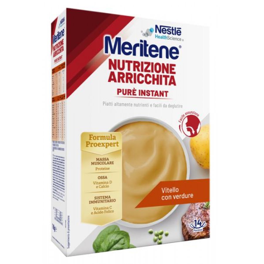 Nestlé Meritene Purè Instant Vitello con Verdure 1kg Pappetta Istantanea Nutriente