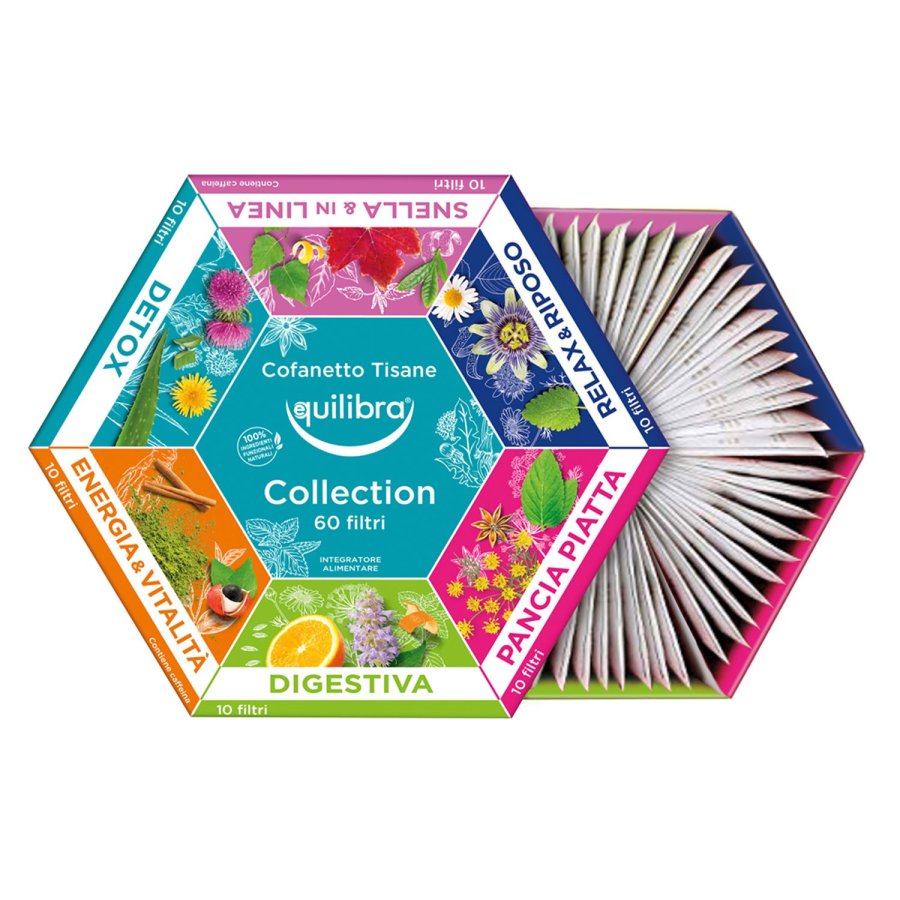 Equilibra Cofanetto Tisane Collection, 60 filtri da 2 g Equilibra Cofanetto Tisane Collection, 60 filtri da 2 g