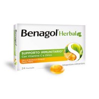 Benagol Herbal - 24 Pastiglie Gusto Miele, Integratore Naturale per la Gola