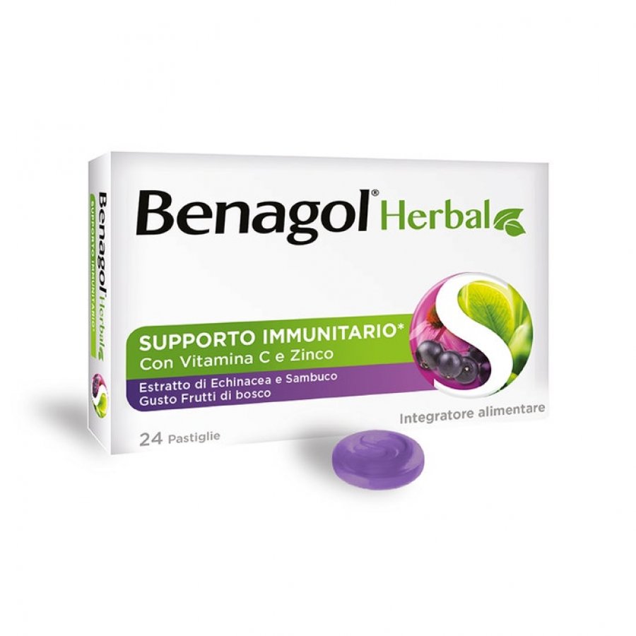 Benagol - Herbal Gusto Frutti Di Bosco 24 Pastiglie