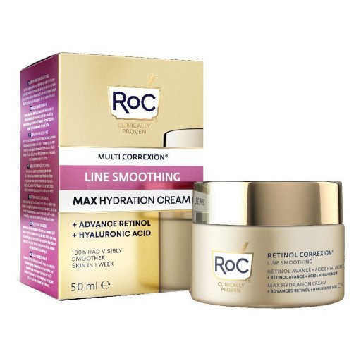 RoC, Retinol Correxion Line Smoothing Max Hydration, 50 ml 