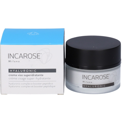 Incarose Hyalur Crema Viso Superidratante 50 ml – Idratante e Anti-Aging per Viso, Collo e Décolleté