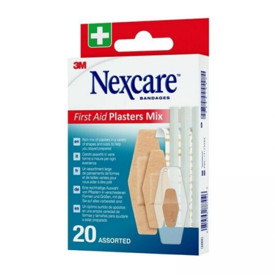 Nexcare Kit First Aid Cerotti Assortiti - Kit di Cerotti per Pronto Soccorso, 20 Pezzi