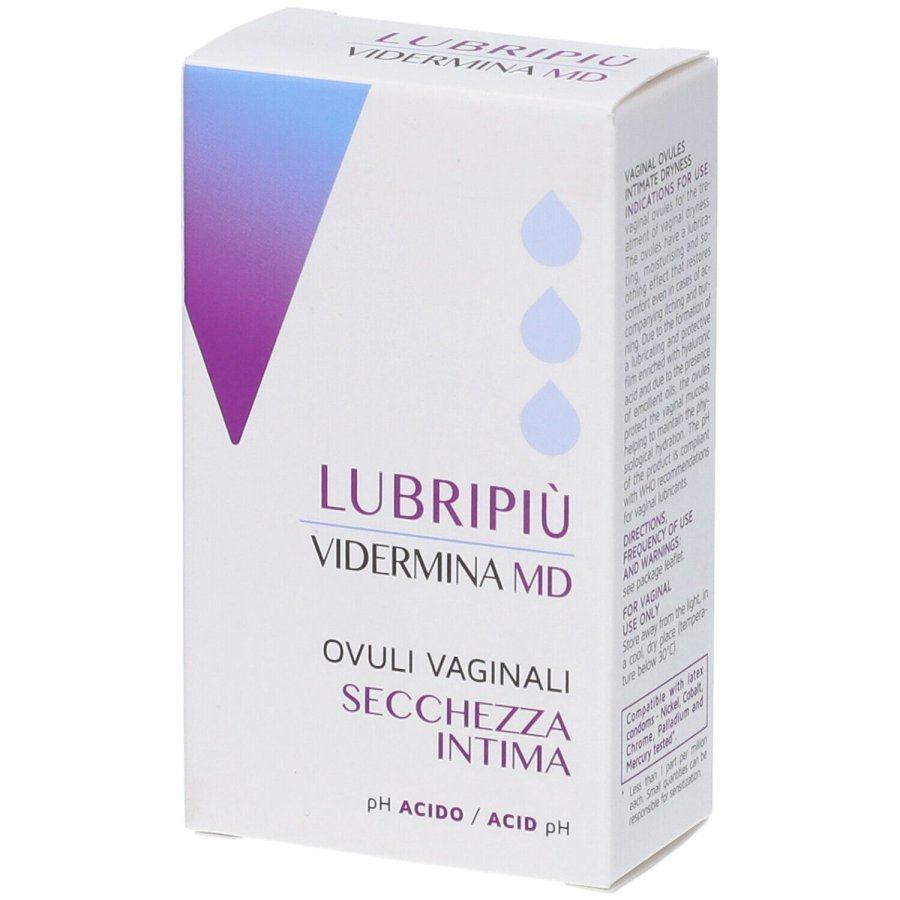 Lubripiù, Vidermina  MD, 10 Ovuli Vaginali