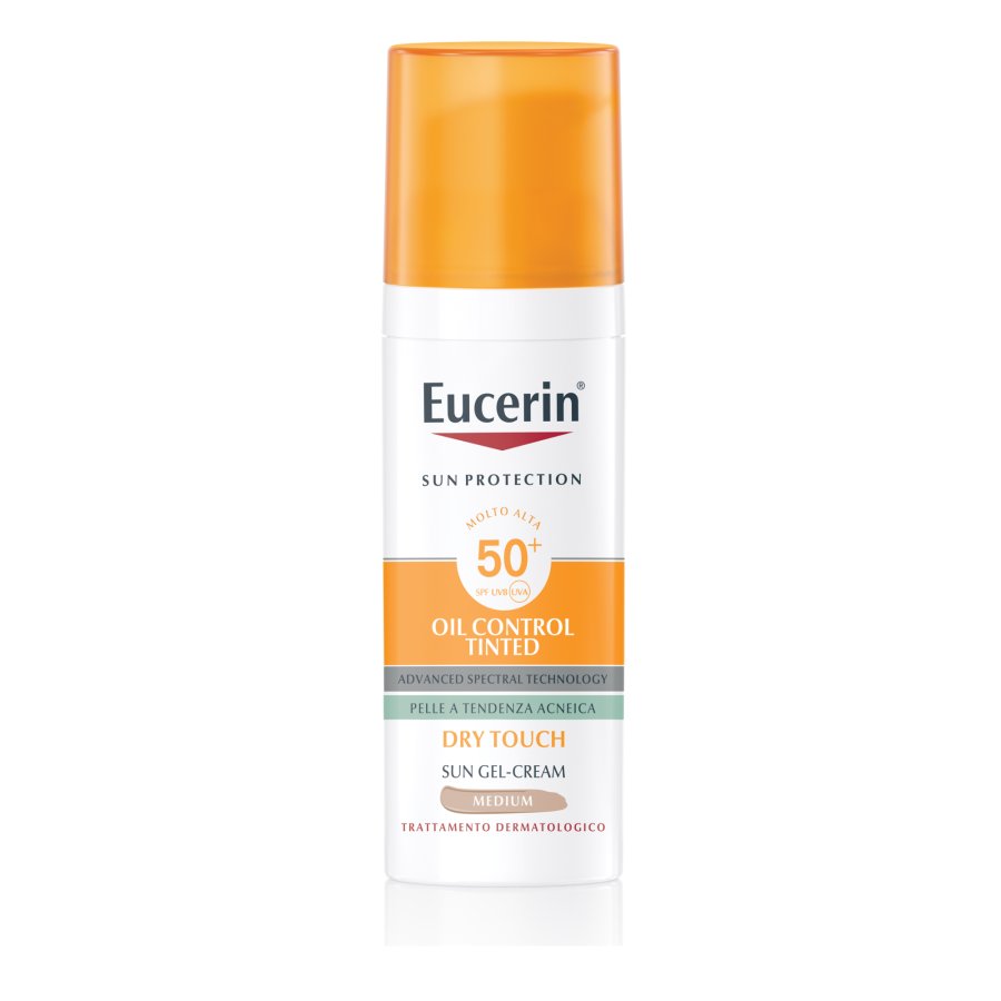 Eucerin Sun Protection - Oil Control Tinted Medium Protezione Viso SPF50+, 50ml