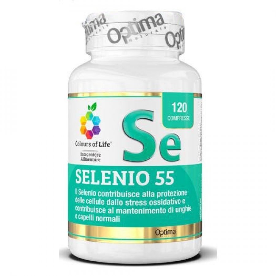 Colours Of Life - Selenio 55 120 Compresse 350mg - Integratore per la Salute Cellulare, Unghie e Capelli
