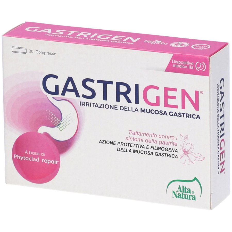 Gastrigen 30 Compresse - Dispositivo Medico con Phytoclad Repair, Complesso Alta Natura a Base di Malva e Opuntia