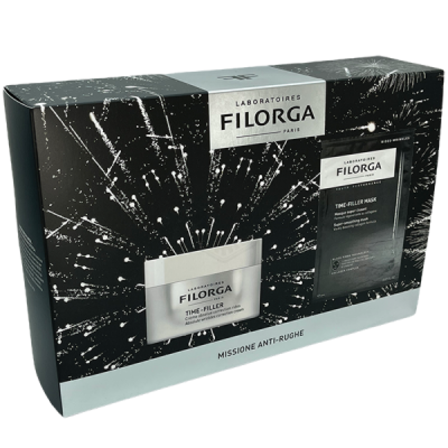 Cofanetto Missione Anti-rughe Filorga - Crema Time Filler 50 ml e Time Filler Mask - Trattamento Intensivo Anti-Rughe