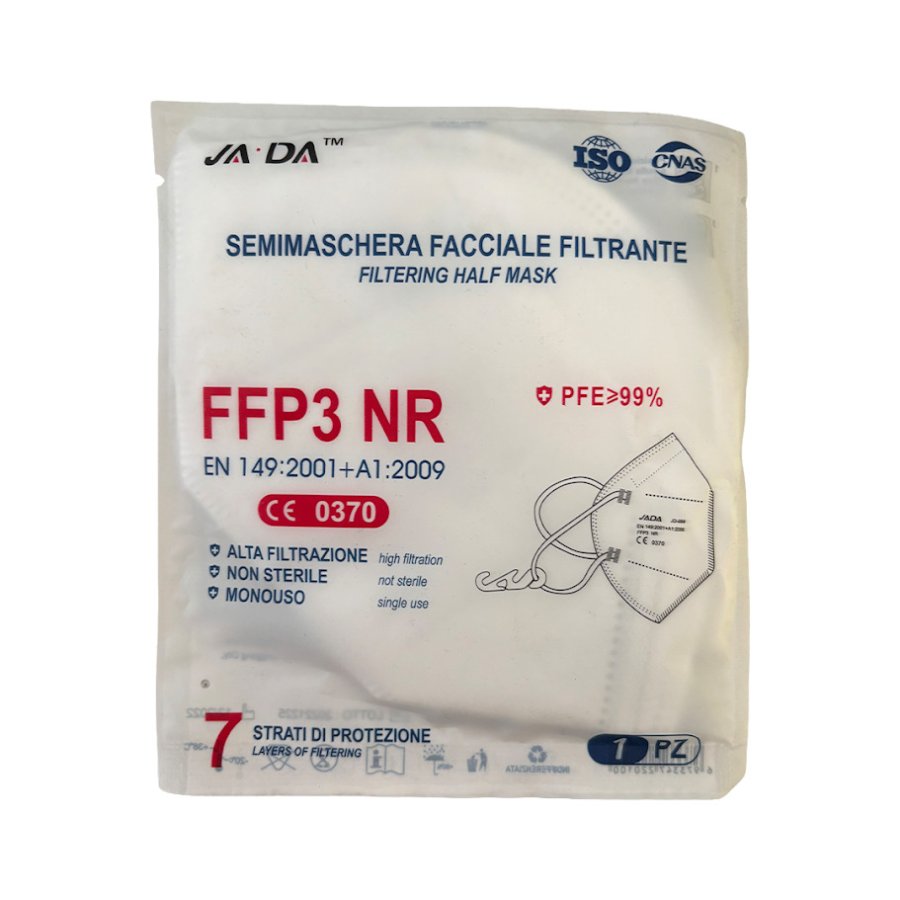 SEMIMASCHERA FACCIALE FILTRANTE FFP3 NR, 1 pezzo SEMIMASCHERA FACCIALE FILTRANTE FFP3 NR, 1 pezzo