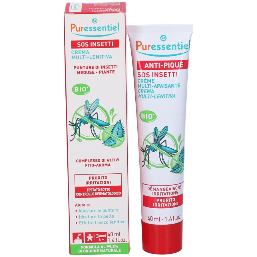 Puressentiel SOS Insetti Crema Multi-Lenitiva BIO, 40 ml