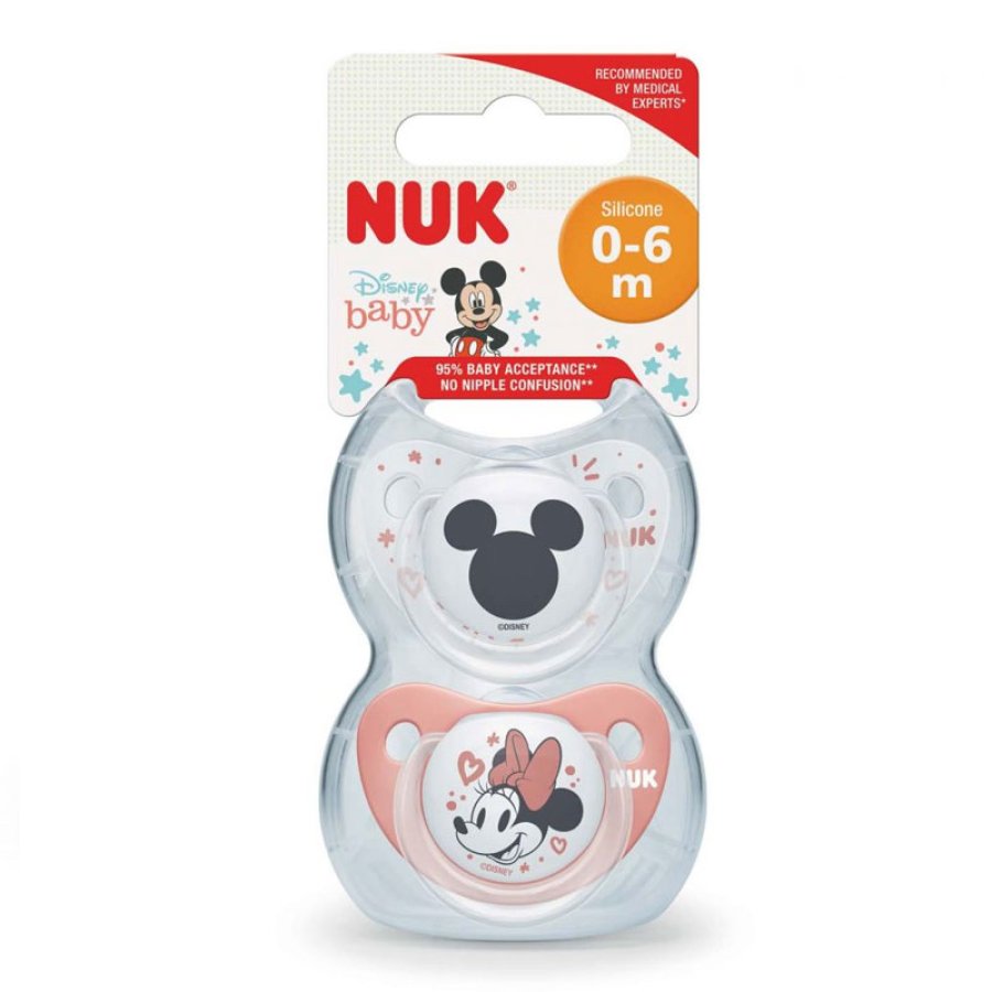 Nuk Succhietto Disney Minnie 0-6 Mesi, 2 pezzi