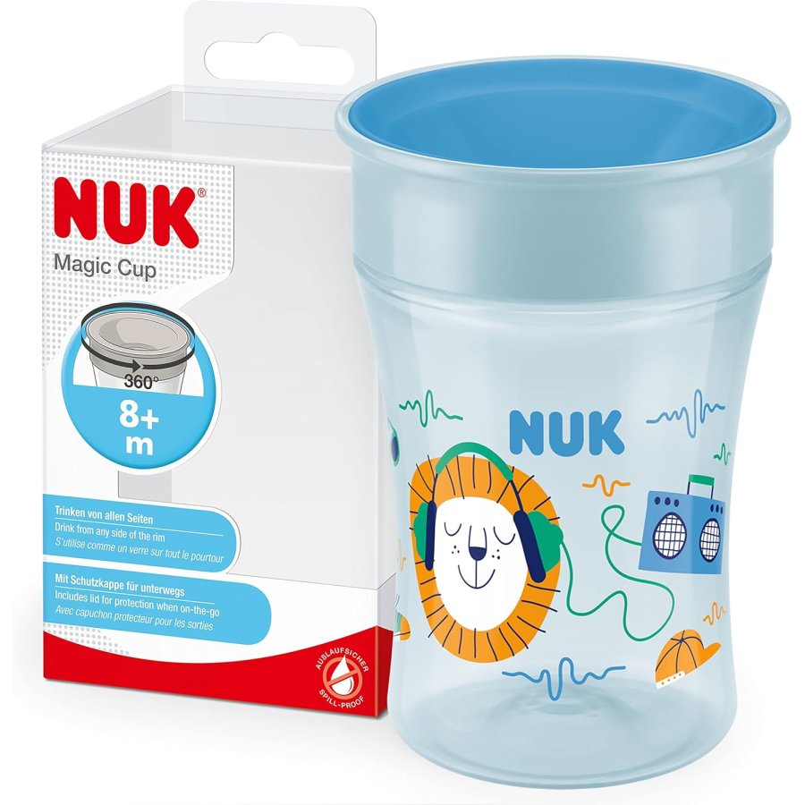 NUK Magic Cup Leone Tazza Antigoccia, 230 ml NUK Magic Cup Leone Tazza Antigoccia, 230 ml
