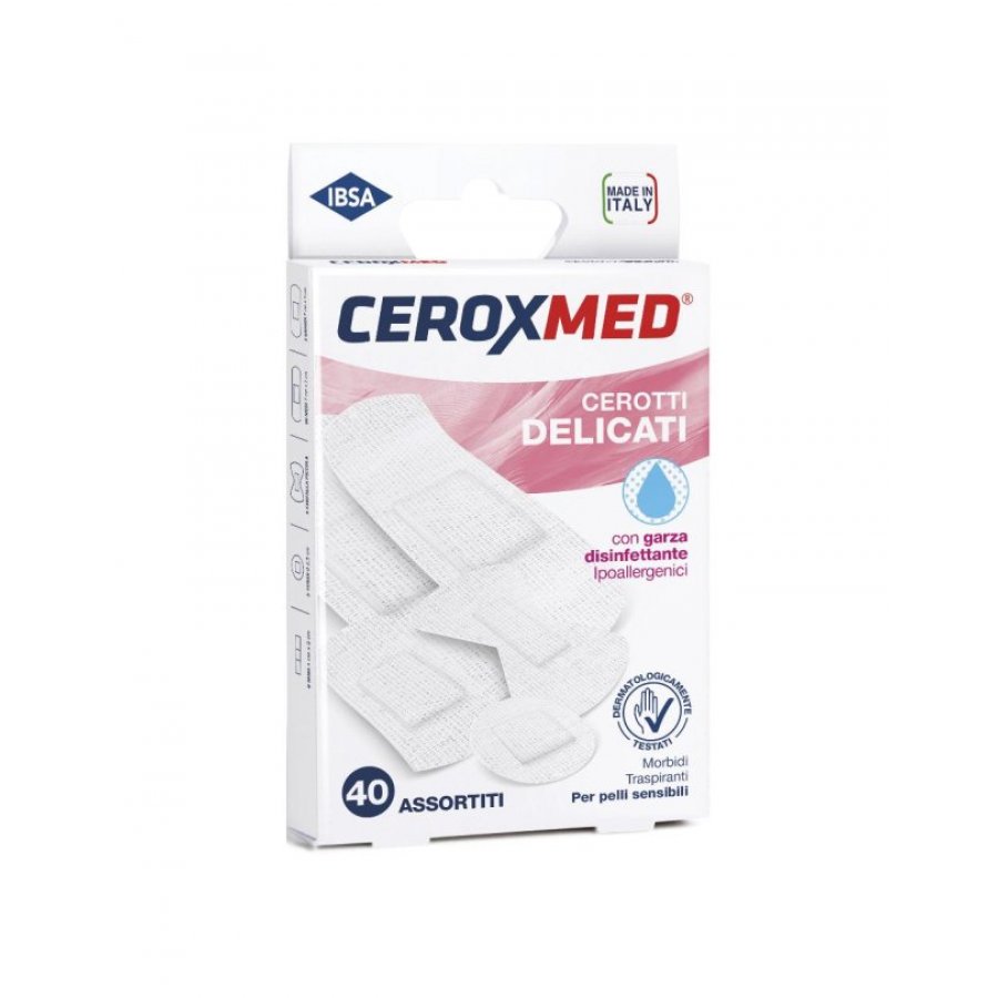 Ceroxmed Cerotti Delicati 40 pz - Morbidi, Traspiranti, Ideali per Pelli Sensibili