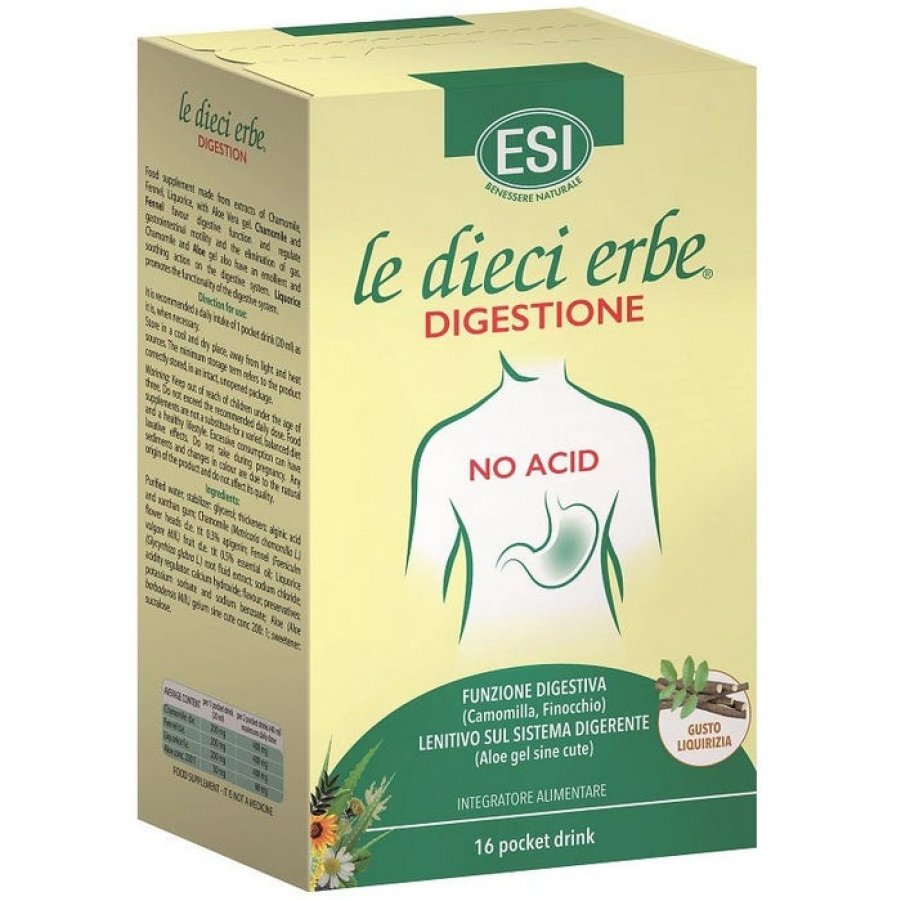 Esi - Le Dieci Erbe Digestione No Acid 16 Pocket Drink