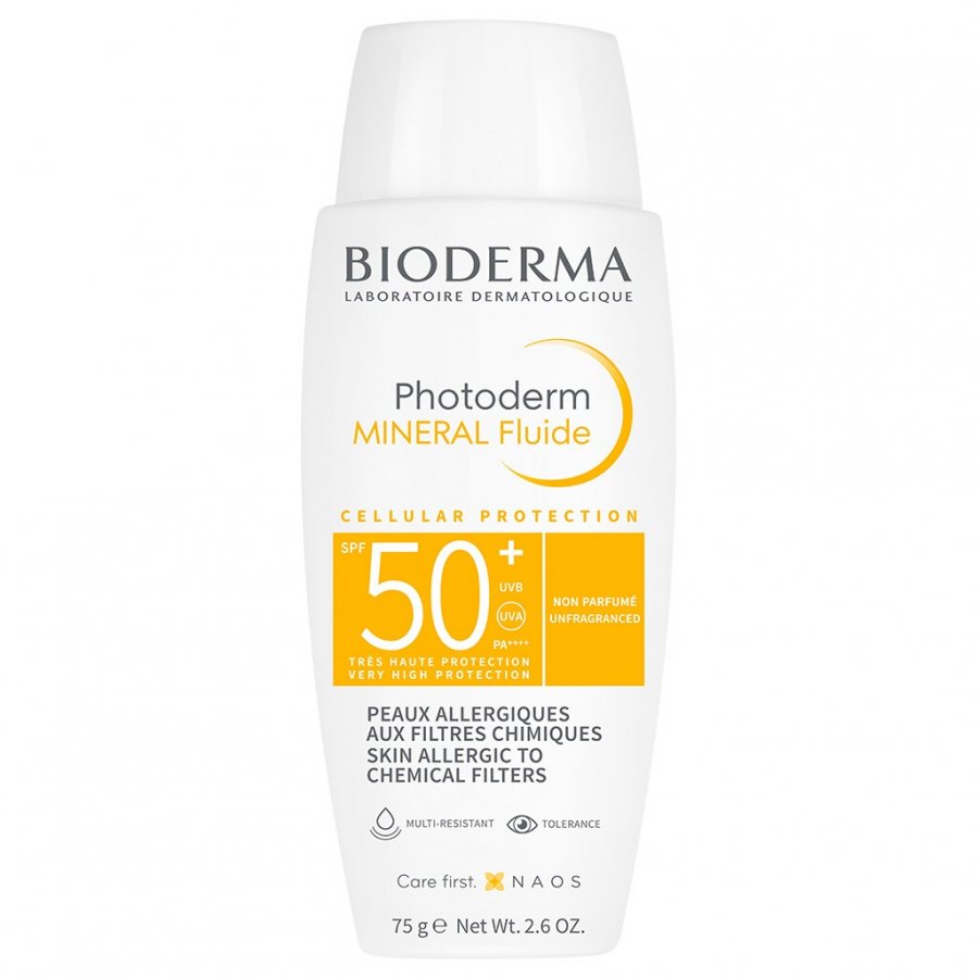 Bioderma Photoderm Mineral SPF50+ 75ml - Protezione Solare Minerale per Pelle Allergica