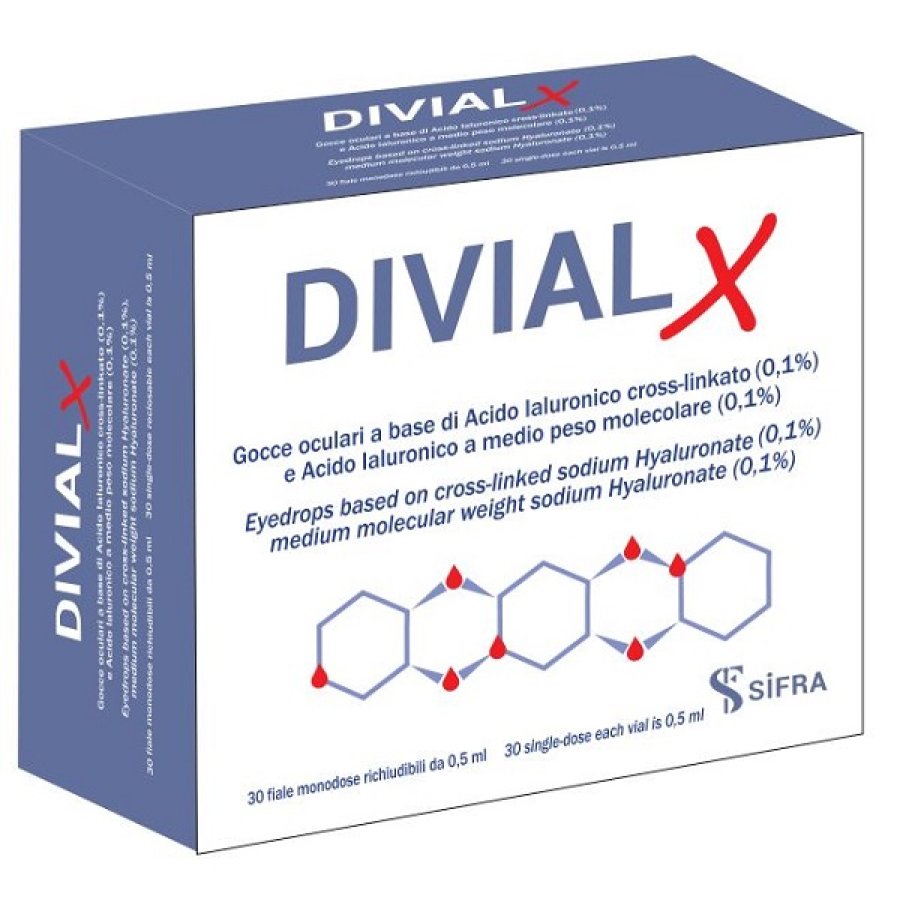 Divial X Gocce Oculari, 30 Fiale Monodose