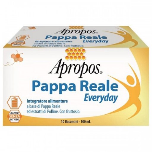 Apropos Pappa Reale Everyday 10 Flaconcini da 10ml - Integratore Alimentare con Pappa Reale e Polline