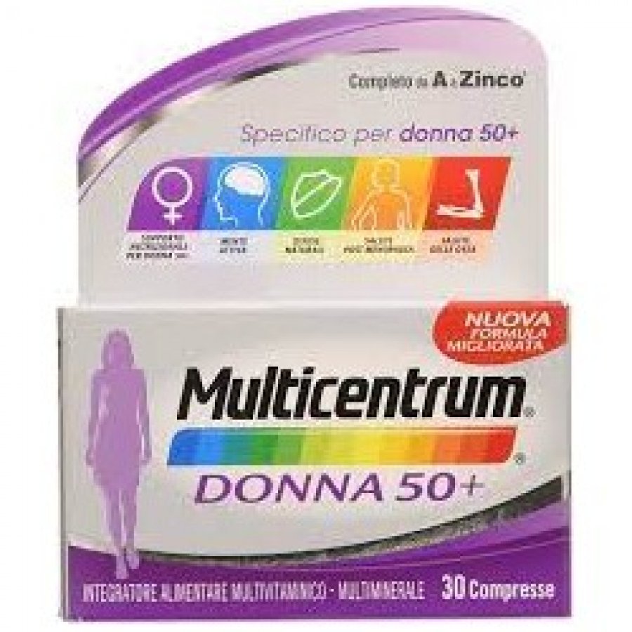 Multicentrum Donna 50+ - Confezione da 50+30 Compresse di Integratore Multivitaminico per Donne