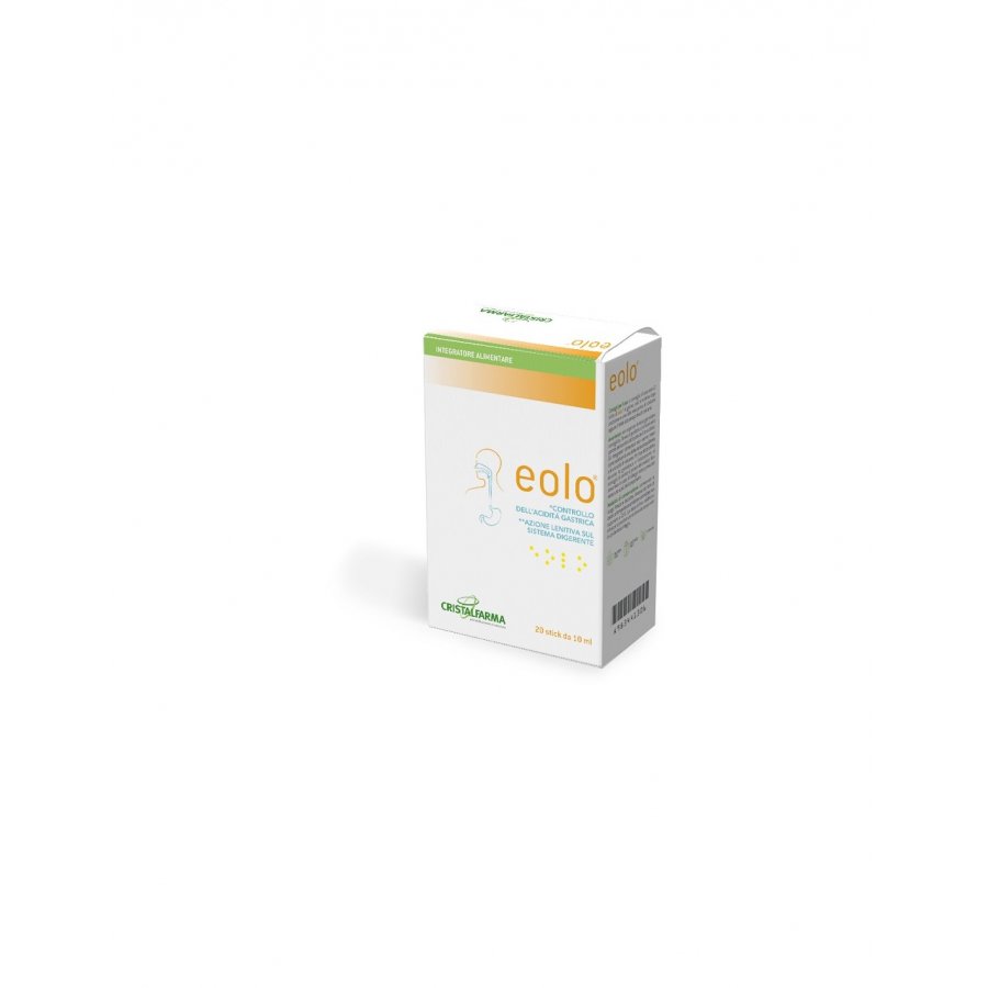 Cristalfarma - Eolo 20 Stick, Integratore per Controllo dell'Acidità Gastrica
