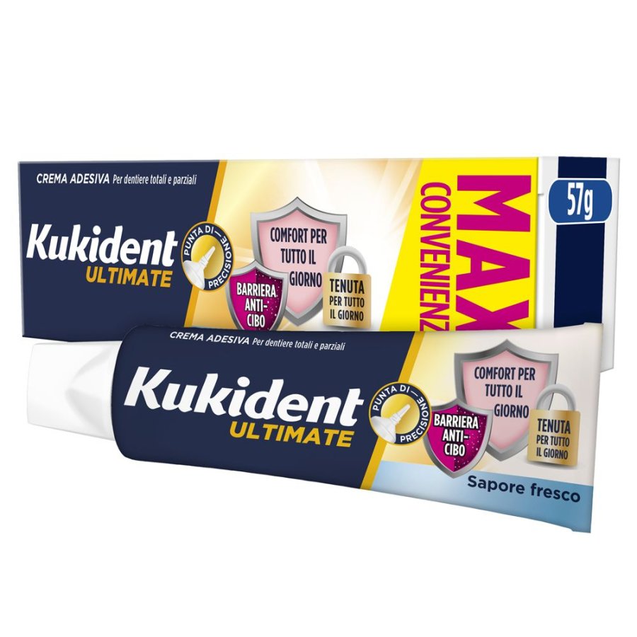 Kukident Ultimate, Crema Adesiva Dentiere, 57 g 