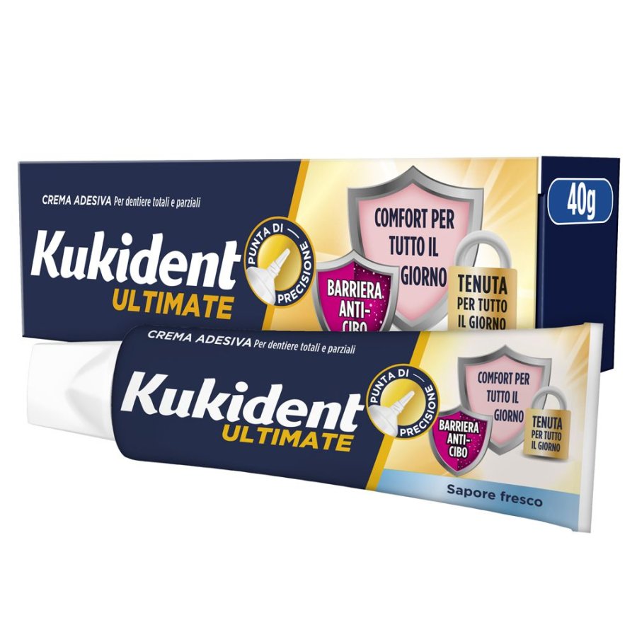 Kukident Ultimate Crema Adesiva Dentiere, 40 g