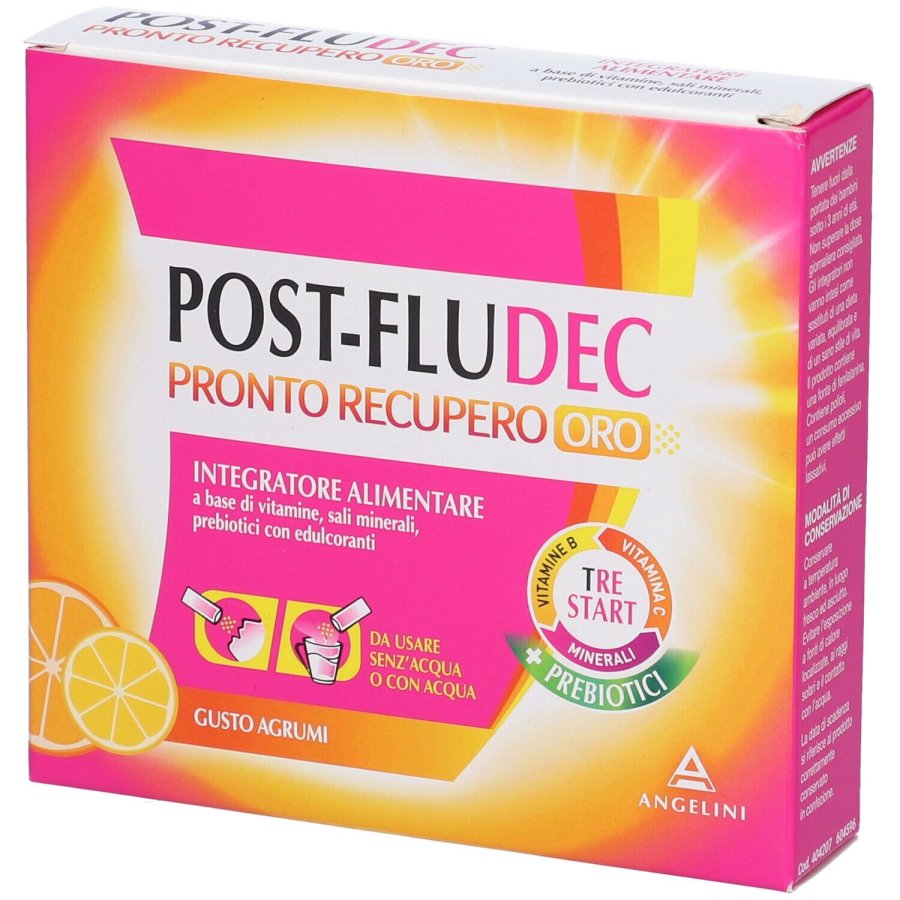 Angelini, Post-Fludec Pronto Recupero Oro, 12 Bustine