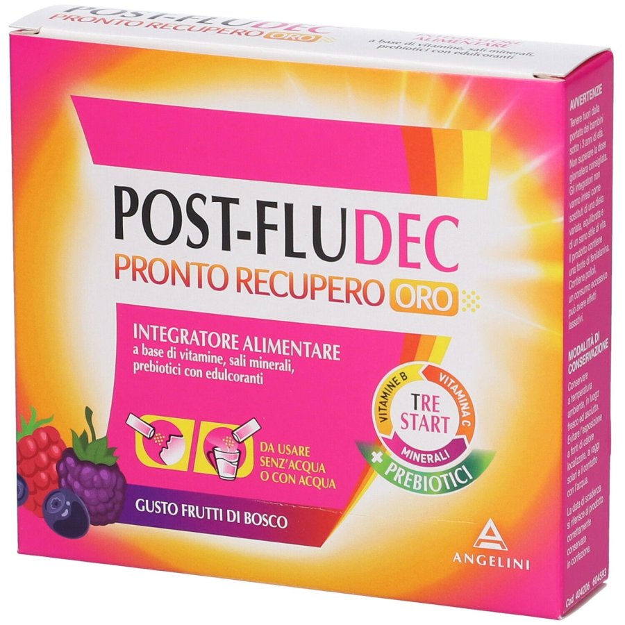 Angelini, Post-Fludec Pronto Recupero Oro, 12 Bustine