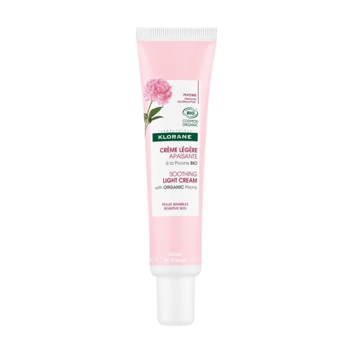 Klorane Crema Leggera Lenitiva Peonia BIO 40 ml - Trattamento Viso Pelle Sensibile