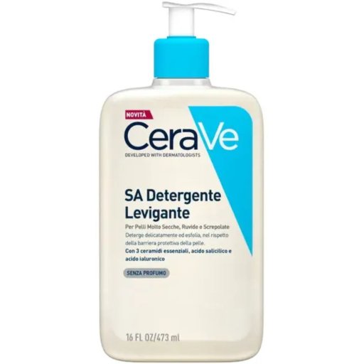 CeraVe Detergente con texture gel non schiumoso che deterge, esfolia e leviga la pelle, proteggendola 473 ml