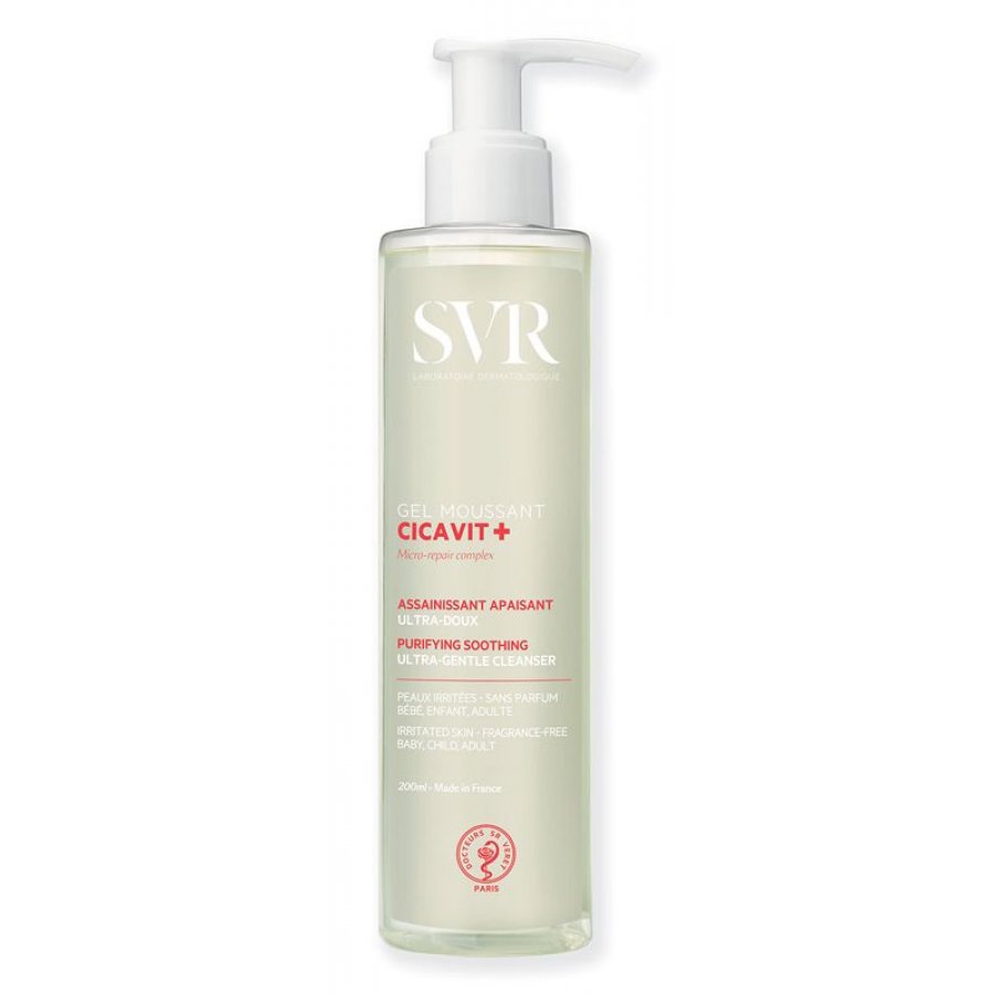 SVR - Cicavit+ Gel Moussant Detergente Corpo 200ml - Detergente Lenitivo per Pelle Danneggiata