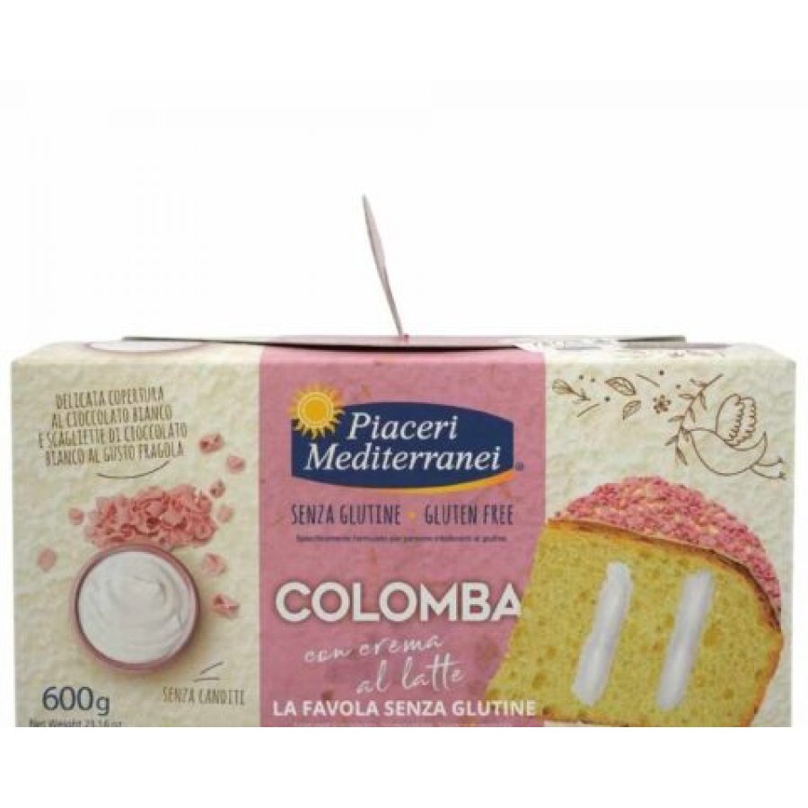 Piaceri Mediterranei Colomba Crema Latte 600g - Colomba Con Crema Al Latte senza glutine