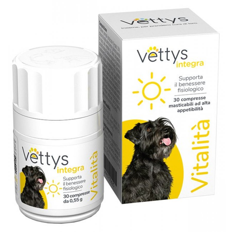 Vettys Integra Vitalità Cane 30 Compresse Masticabili - Integratore per Cani