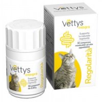 Vettys Integra Regolarità Gatto 30 Compresse - Integratore per la Regolarità Intestinale dei Gatti