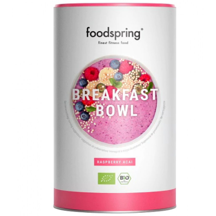 Foodspring Breakfast Bowl Gusto Lamponi E Açaí 450g - Colazione Bio e Vegetale