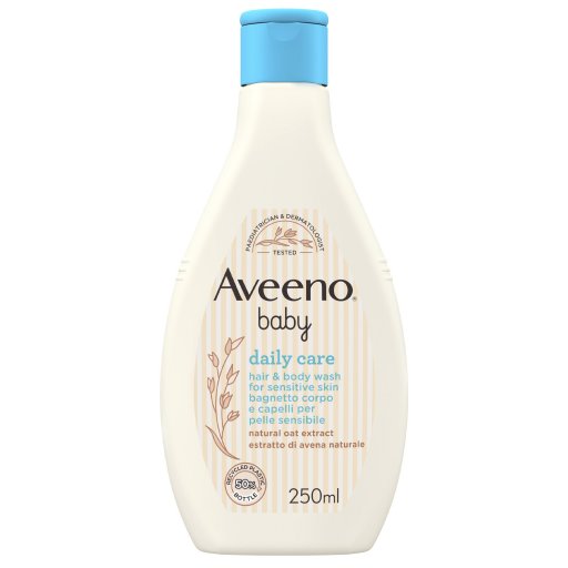 Avevo Baby Daily Care Bagnodoccia per Bagnetto Neonato Corpo e Capelli con Avena, senza Parabeni e Solfati 250 ml