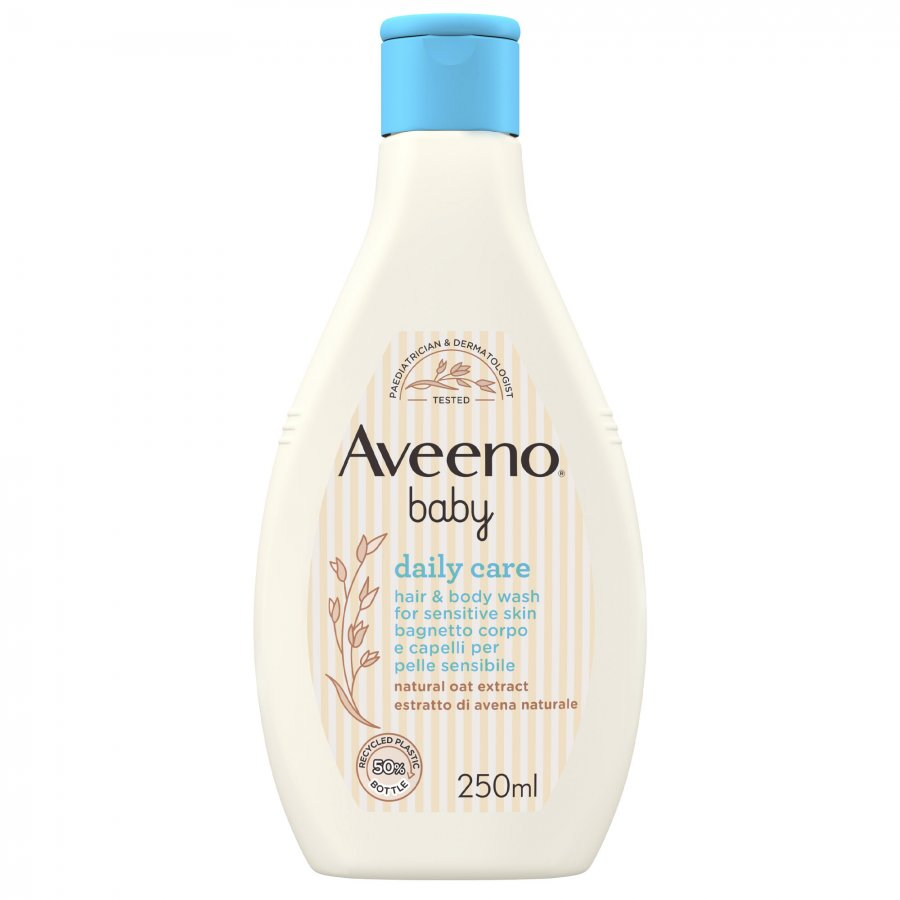 Avevo Baby Daily Care Bagnodoccia per Bagnetto Neonato Corpo e Capelli con Avena, senza Parabeni e Solfati 250 ml